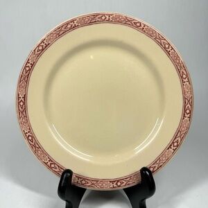 Vintage Sterling China JL Pasmantier & Sons Art Deco Yellow Ware 8” Lunch Plate